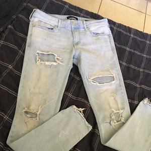 Pacsun light wash ripped skinny jeans